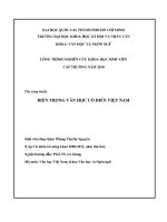 Biển trong văn học cổ điển việt nam công trình nghiên cứu khoa học sinh viên cấp trường năm 2010