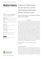 Pulmonary inflammatory pseudo tumor in a severe superimposed pneumonia patient with Sars-Cov-2
