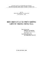 Biểu hiện của câu phức không liên từ trong tiếng nga đề tài sinh viên nghiên cứu khoa học cấp trường   2009