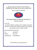 Đặc điểm về phong cách khẩu ngữ và phong cách ngôn ngữ viết của tiếng việt nam bộ cuối thế kỉ xix (khảo sát qua một số văn bản văn học nam bộ) đề tài sinh viên nghiên cứu khoa học cấp