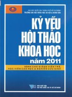 Kỷ yếu hội thảo khoa học trường đại học khoa học xã hội nhân văn thành phố hồ chí minh năm 2011 dành cho giảng viên trẻ, học viên cao học và nghiên cứu sinh