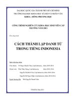 Cách thành lập danh từ trong tiếng indonesia đề tài sinh viên nghiên cứu khoa học cấp trường – 2013