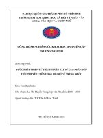 Bước phát triển từ tiểu thuyết tài tử giai nhân đến tiểu thuyết uyên ương hồ điệp ở trung quốc đề tài sinh viên nghiên cứu khoa học cấp trường 2011