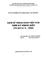 Lịch sử ngoại giao việt nam thời kỳ phong kiến (từ thế kỷ x   1858) đề tài nghiên cứu khoa học cấp trường