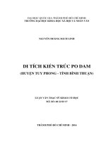 Di tích kiến trúc po dam (huyện tuy phong   tỉnh bình thuận)