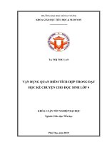 Khóa luận tốt nghiệp vận dụng quan điểm tích hợp trong dạy học kể chuyện cho học sinh lớp 4