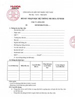 Hồ sơ nhập học ms hoa junior(nhóm nhỏ)