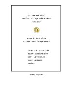Báo cáo thực hành cơ sở lý thuyết mạch điện