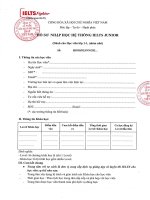 Hồ sơ nhập học ie junior (nhóm nhỏ)