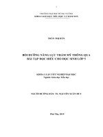 Khóa luận tốt nghiệp bồi dưỡng năng lực thẩm mỹ thông qua bài tập đọc hiểu cho học sinh lớp 5