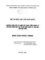 Những vấn đề lý luận và thực tiễn pháp lý của quá trình hợp tác và hội nhập quốc tế   khu vực của việt nam đề tài độc lập cấp nhà nước