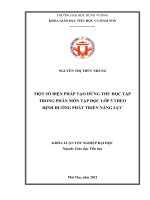 Khóa luận tốt nghiệp một số biện pháp tạo hứng thú học tập trong phân môn tập đọc lớp 5 theo định hướng phát triển năng lực