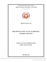 Khóa luận tốt nghiệp biện pháp dạy học về yếu tố hình học cho học sinh lớp 5