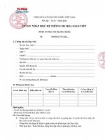 Hồ sơ nhập học gt (tiêu chuẩn)