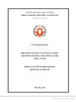 Khóa luận tốt nghiệp biện pháp sử dụng tác phẩm văn học góp phần giáo dục lòng nhân ái cho trẻ 5 6 tuổi