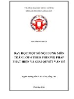 Khóa luận tốt nghiệp dạy học một số nội dung môn toán lớp 4 theo phương pháp phát hiện và giải quyết vấn đề