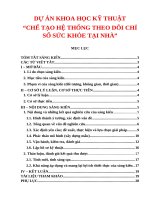 Báo cáo đề tài khoa học kĩ thuật dành cho học sinh trung học, đề tài thiết bị theo dõi sức khỏe tại nhà