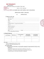 Hồ sơ nhập học ie (nhóm nhỏ)