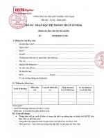 Hồ sơ nhập học ie junior (tiêu chuẩn)