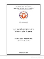 Khóa luận tốt nghiệp dạy học kể chuyện ở lớp 4 từ quan điểm tích hợp