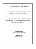 Ý thức chấp hành luật giao thông và văn minh trên xe buýt ở thành phố hồ chí minh thực trạng và giải pháp công trình dự thi giải thưởng sinh viên nghiên cứu khoa học   euréka lầ