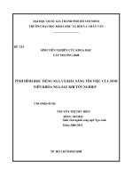 Tình hình học tiếng nga và khả năng tìm việc của sinh viên khoa nga sau khi tốt nghiệp đề tài sinh viên nghiên cứu khoa học cấp trường 2008