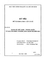 Quan hệ việt nam   trung quốc từ sau khi bình thường hóa quan hệ đến nay kỷ yếu đề tài khoa học cấp cơ sở