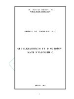 Giải pháp và khai thác một số dạng toán về ma trận và định thức