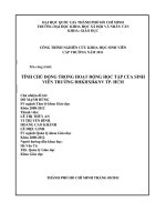 Tính chủ động trong hoạt động học tập của sinh viên trường đhkhxhnv tp  hcm đề tài sinh viên nghiên cứu khoa học cấp trường 2011