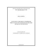 Luận văn Thạc sĩ Luật học: Nguyên nhân và điều kiện của tình hình tội trộm cắp tài sản do người dưới 18 tuổi thực hiện trên địa bàn tỉnh Ninh Thuận