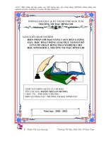 Biện pháp chỉ đạo nâng cao chất lượng dạy học hoạt động gdngll (hđtn) cho học sinh khối 3, trường th mạc đĩnh chi