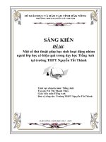 Sáng kiến của cô vũ thị thanh thùy lĩnh vực tiếng anh