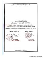 BÁO CÁO ĐỀ XUẤT CẤP GIẤY PHÉP MÔI TRƯỜNG ĐẦU TƯ XÂY DỰNG XƯỞNG THỰC HÀNH CÔNG NGHỆ CAO  KHU THỰC HÀNH MÁY CÔNG TRÌNH  TRƯỜNG CAO ĐẲNG NGHỀ VIỆT XÔ SỐ 1