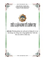 Tiểu luận phương pháp giá trị thặng dư