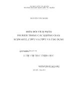 Luận văn thạc sĩ biến đổi tích phân fourier trong các không gian schwartz l1 rn và l2 rn và ứng dụng lvts vnu
