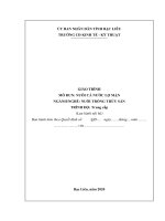 Giáo trình mô đun Nuôi cá nước lợ mặn (Nghề: Nuôi trồng thủy sản - Trình độ: Trung cấp) - Trường CĐ Kinh tế - Kỹ thuật Bạc Liêu