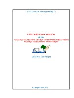 Sáng kiến kinh nghiệm THPT: Giáo dục giá trị sống cho học sinh lớp chủ nhiệm thông qua một số hoạt động trải nghiệm
