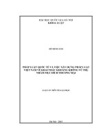 LUẬN ÁN TIẾN SĨ: PHÁP LUẬT QUỐC TẾ VÀ VIỆC XÂY DỰNG PHÁP LUẬT VIỆT NAM VỀ KHAI THÁC KHOẢNG KHÔNG VŨ TRỤ NHẰM MỤC ĐÍCH THƯƠNG MẠI