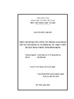 Luận văn Thạc sĩ Luật học: Thực hành quyền công tố trong giai đoạn xét xử sơ thẩm vụ án hình sự từ thực tiễn huyện Hoài Nhơn, tỉnh Bình Định