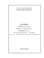 Giáo trình Hệ điều hành (Nghề: Công nghệ thông tin - Trung cấp) - Trường Cao đẳng nghề Hà Nam (năm 2020)