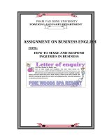 Tiểu luận tiếng anh thương mại chủ đề chào hàng và trả lời chào hàng trong kinh doanh