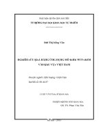 Luận văn thạc sĩ  nghiên cứu khả năng ứng dụng mô hình wrf chem vào khu vực việt nam vnu lvts08w