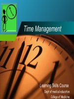 Learning time management