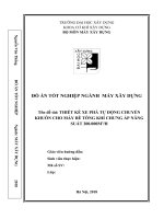 Thiết kế xe phà tự động chuyển khuôn cho máy bê tông khí chưng áp năng suất 200 000m3h