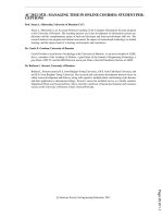 Managing time in online courses student perceptions