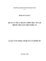Quản Lý Mua Trang Thiết Bị Y Tế Tại Bệnh Viện Sản Nhi Nghệ An.docx