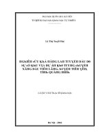Luận văn thạc sĩ  nghiên cứu khả năng lan truyền dầu do sự cố khu vực dự án kho trung chuyển xăng dầu tiên lãng huyện tiên yên tỉnh quảng ninh vnu lvts08w