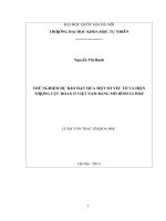 Luận văn thạc sĩ  thử nghiệm dự báo hạn mùa một số yếu tố và hiện tượng cực đoan ở việt nam bằng mô hình clwrf vnu lvts08w