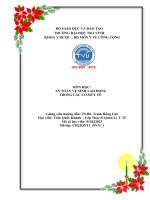 TIỂU LUẬN AN TOÀN VỆ SINH LAO ĐỘNG