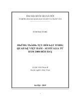 Luận văn thạc sĩ những thành tố nổi bật trong quan hệ việt nam australia từ năm 2000 đến nay